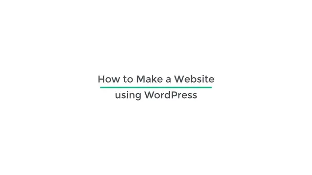 Video thumbnail for How to make a wordpress website simple easy