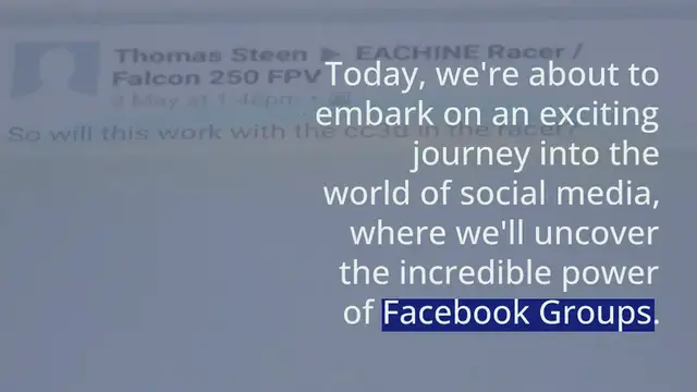 Video thumbnail for Unlocking the Potential of Facebook Groups for Community Building and Profitability