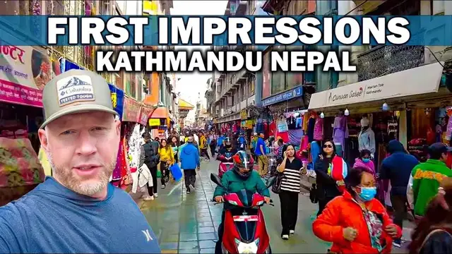 'Video thumbnail for First impressions of Kathmandu Nepal 4K'