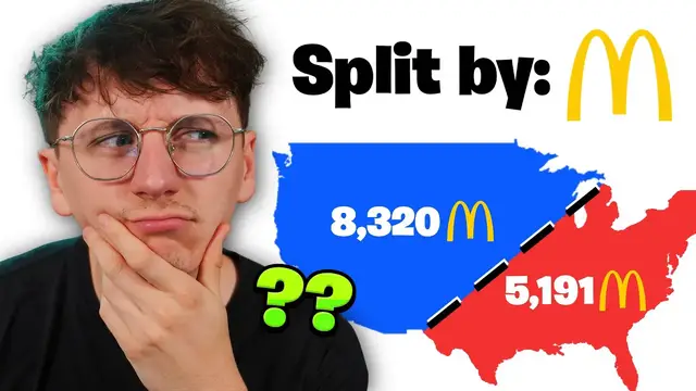 Video thumbnail for Split The USA Into an Even Amount of McDonald's