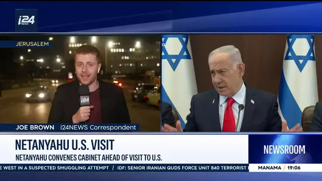Video thumbnail for Netanyahu U.S. visit: Netanyahu convenes cabinet ahead of visit to U.S.