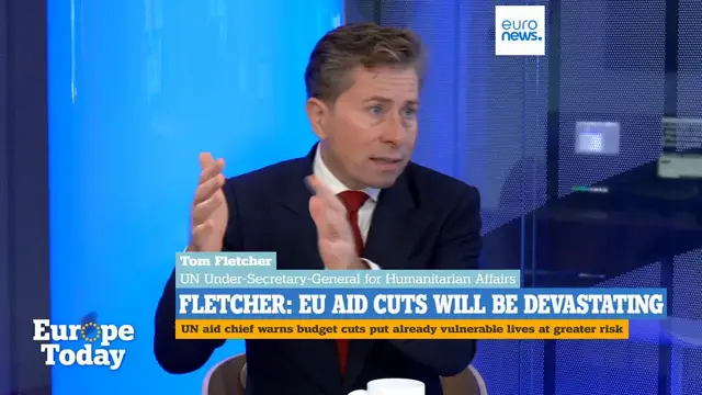 Video thumbnail for 'I hold children who will probably not survive because of the cuts I'm forced to make', says UN aid chief UN