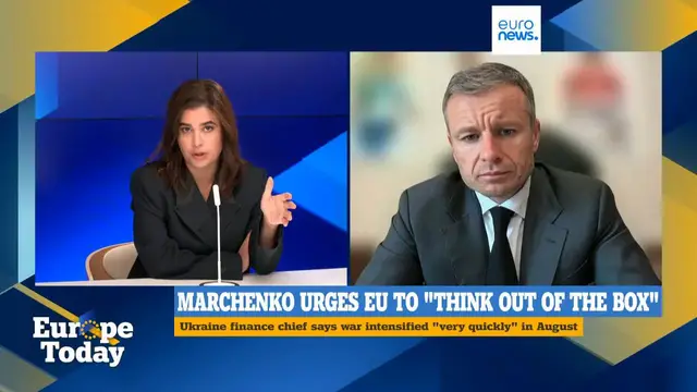 Video thumbnail for Exclusive: Ukraine finance chief warns of tightest budget since war started ahead of 'very difficult winter'