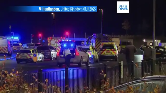 'Video thumbnail for UK police detain two suspects after stabbings on a London-bound train hospitalised ten people'