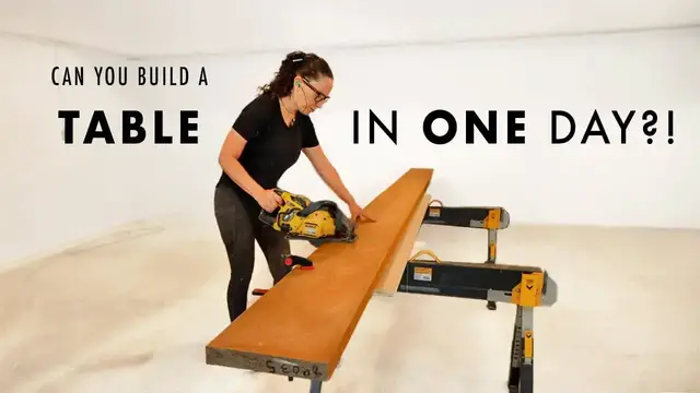 'Video thumbnail for 3x3Custom - Tamar: building a stunning outdoor dining table in 24 hours! woodworking project with sepele wood'