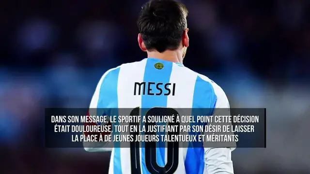 Video thumbnail for Lionel Messi prend officiellement sa retraite internationale au sein de l'équipe d'Argentine.