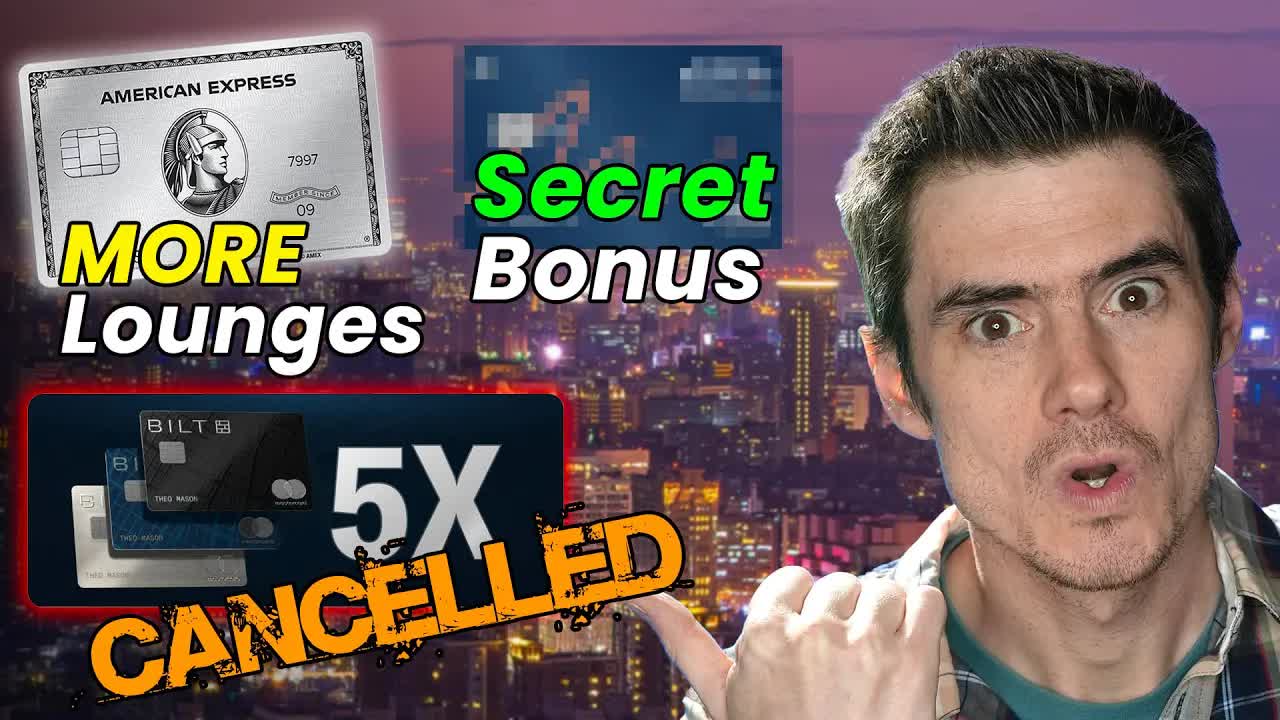 Video thumbnail for ben hedges: amex lounge changes, bilt drama, and secret hotel card bonus!