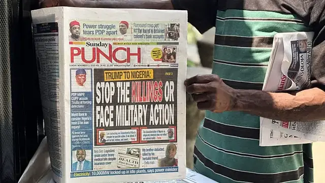 'Video thumbnail for Nigerian government dismisses Trump’s claim of Christian killings'