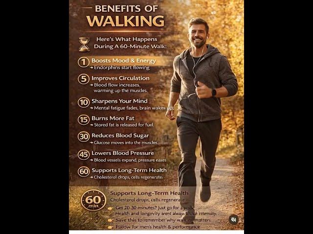 Video thumbnail for Benefits Of Walking Cholesterol Drop