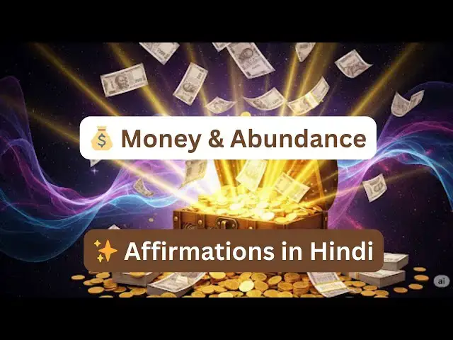 'Video thumbnail for 💰 Money & Abundance Affirmations in Hindi | Daily Morning Affirmations for Wealth & Prosperity ✨'