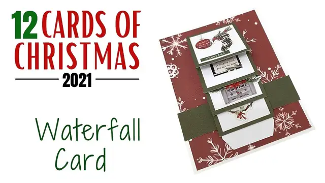 Video thumbnail for 12 Cards of Christmas 2021 - Waterfall Card