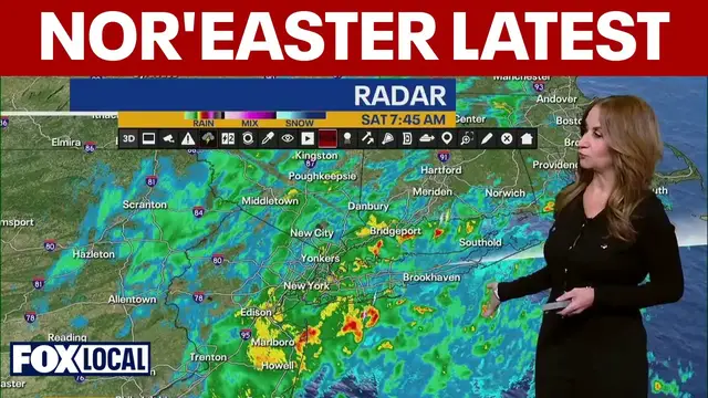 Video thumbnail for NYC weather: Nor'easter brings coastal flood warnings and 60 mph wind gusts