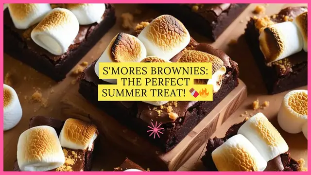 Video thumbnail for S'mores Brownies The Perfect Summer Treat! 🍫🔥