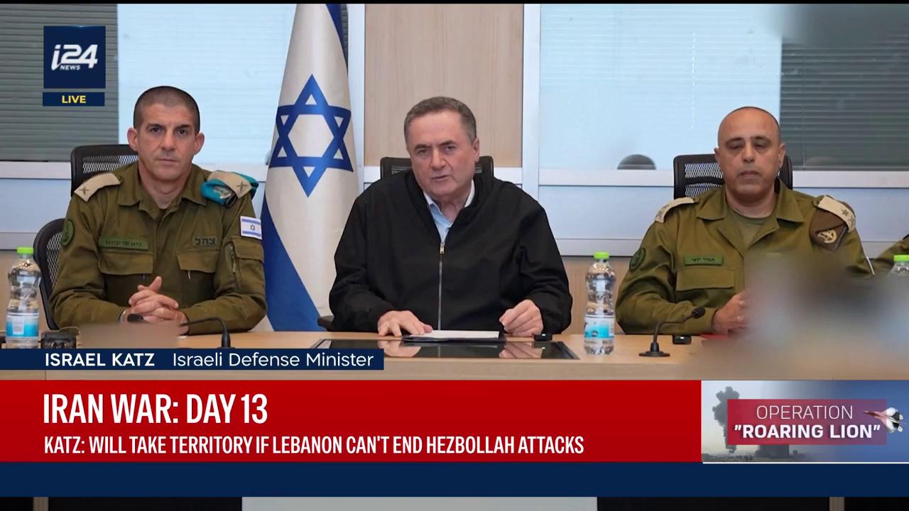 Video thumbnail for Israeli defense minister says if Lebanon can't manage Hezbollah, Israel will