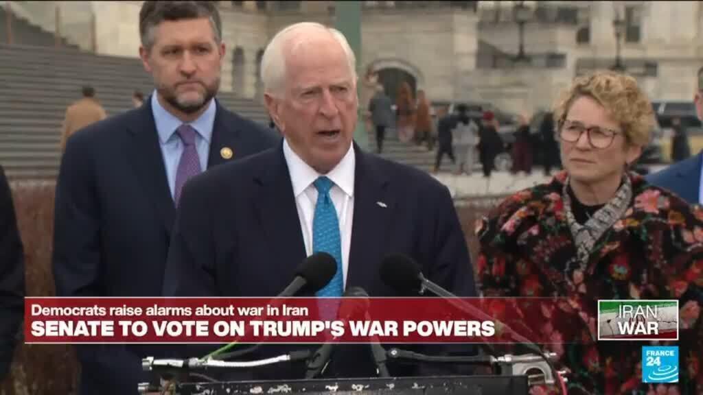 Video thumbnail for Replay: Democrat lawmakers denounce "war of choice" in Iran ahead of Senate vote on war powers