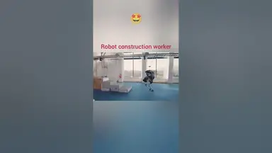 'Video thumbnail for #robots are incredible. construction worker robot helping the Carpenter #chatgpt'