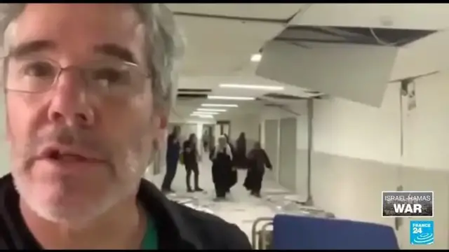 Video thumbnail for Gaza: UK surgeon shares footage of hospital after Israeli strike