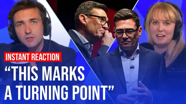 Video thumbnail for Instant reaction: Burnham tears up during conference speech