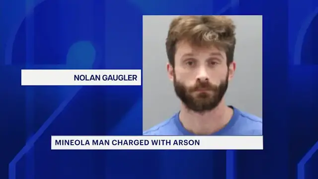 Video thumbnail for Mineola man arrested for throwing chemical mixture that ignited into an apartment hallway fire