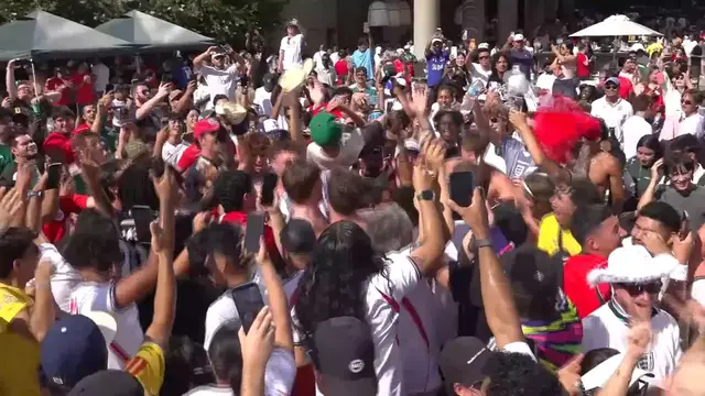 Video thumbnail for Türkiye: England fans celebrate victory over Croatia at 2026 FIFA World Cup.