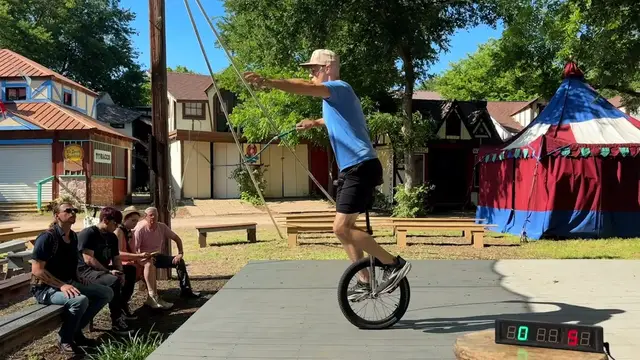 Video thumbnail for Most whip cracks whilst on a unicycle in one minute - 228 by Adam Winrich