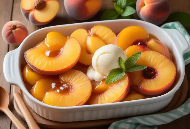 Video thumbnail for Easy Peach Dessert Recipe