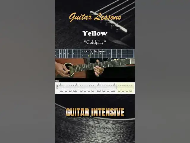 Video thumbnail for Yellow - Coldplay | EASY Guitar Lessons TAB - Guitar Tutorial  #chordgitar