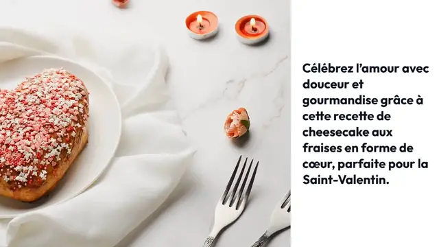 Video thumbnail for Cheesecake aux Fraises en Forme de Cœur pour la Saint-Valentin