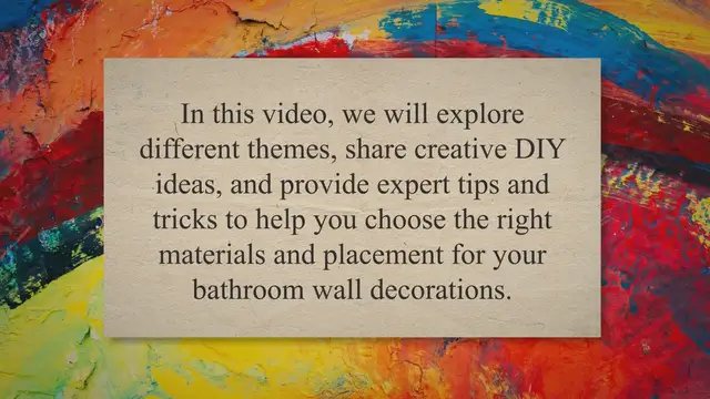 Video thumbnail for Bathroom wall decoration ideas