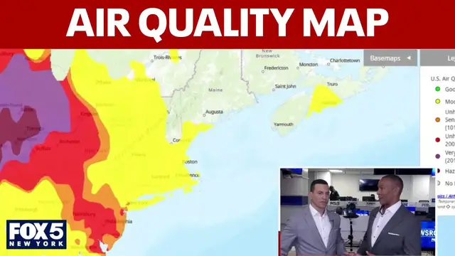 Video thumbnail for NYC air quality map: A look at where smoke is the worst