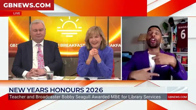 Video thumbnail for WATCH: Bobby Seagull tells GB News 'it is such an honour' to be given MBE