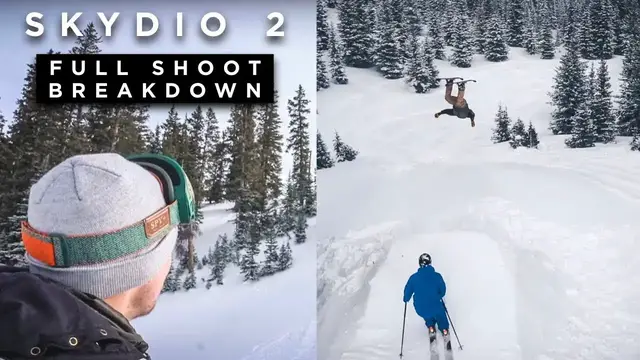 'Video thumbnail for EPIC Backcountry skiing shot on the Skydio 2'