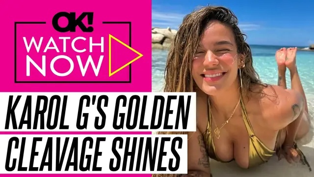 Video thumbnail for Karol G Is Body Goals as She Bares Her Cleavage in a Gold Bikini: Photos