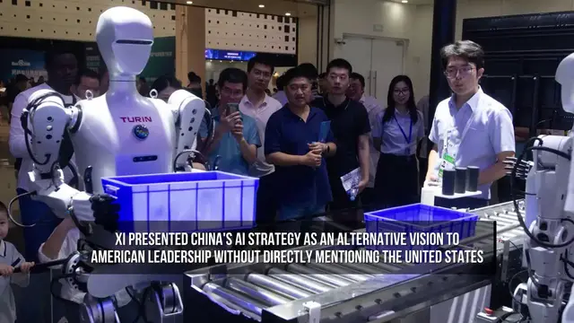 Video thumbnail for Xi Promotes China as Leader of New Global AI Order.