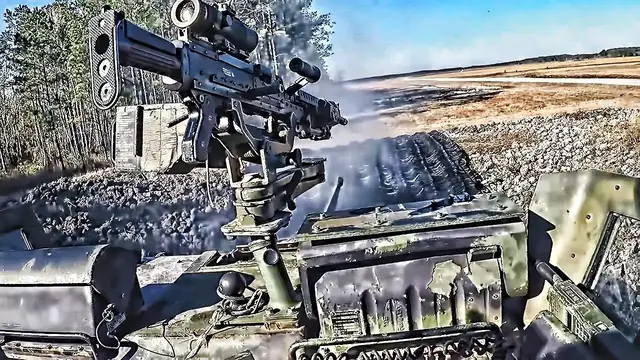 'Video thumbnail for Marines Drive LAV-25 • Fire Bushmaster Gun'