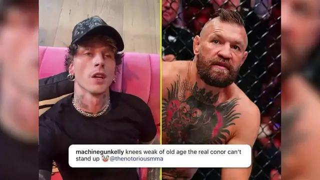 Video thumbnail for Machine Gun Kelly Clashes with Conor McGregor Again
