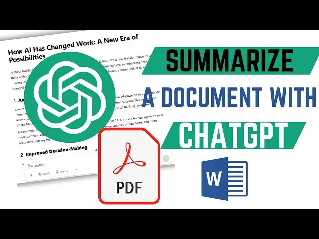 'Video thumbnail for How To Summarize Document Using ChatGPT'