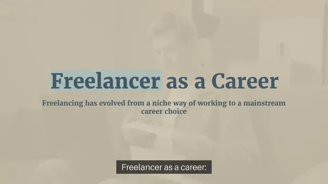 Video thumbnail for Freelancer as a career