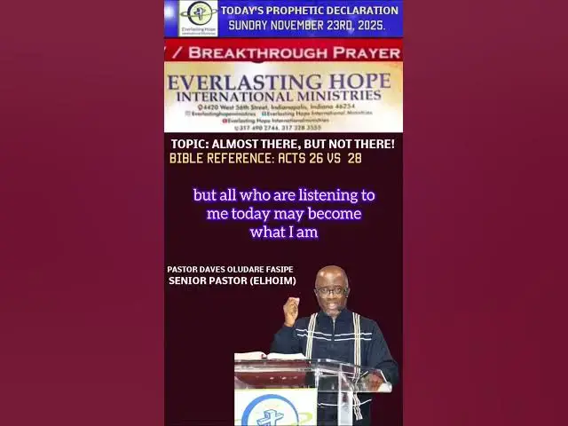 Video thumbnail for PROPHETIC DECLARATION