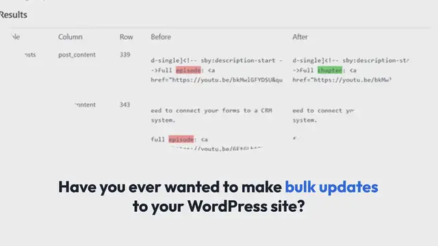 Video thumbnail for Introducing Search & Replace Everything by WPCode: Bulk Editing in WordPress Made Easy