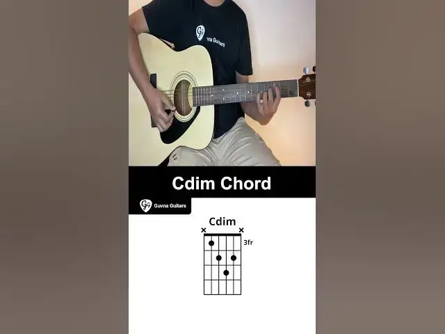 Video thumbnail for How To Play The Cdim Chord On Guitar - Guvna Guitars