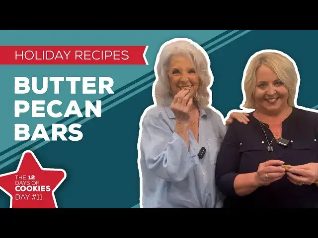 Video thumbnail for Holiday Cooking & Baking Recipes: Butter Pecan Bars Recipe | 11th Day of Christmas Cookies