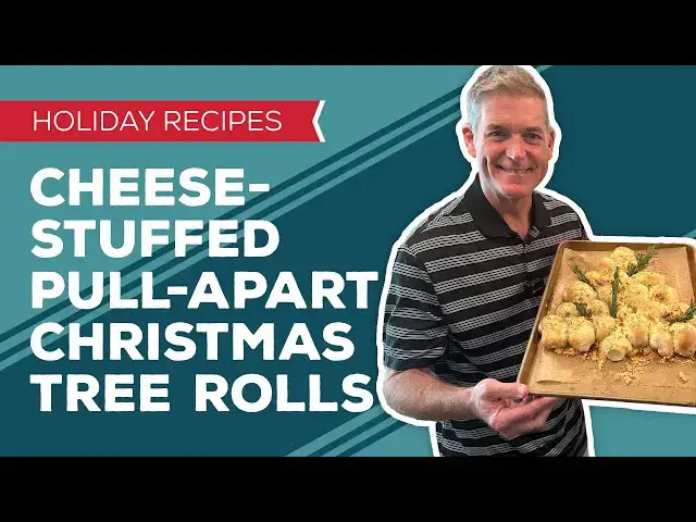 Video thumbnail for Holiday Cooking & Baking Recipes: Cheese-Stuffed Pull-Apart Christmas Tree Rolls Recipe