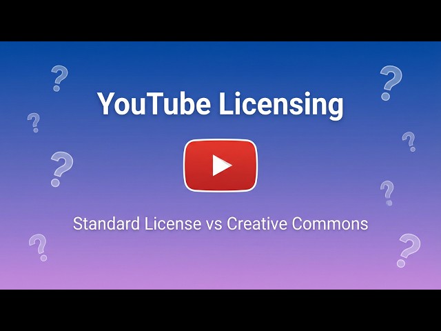Video thumbnail for Standard License vs CCBY: YouTube's Biggest Creator Decision