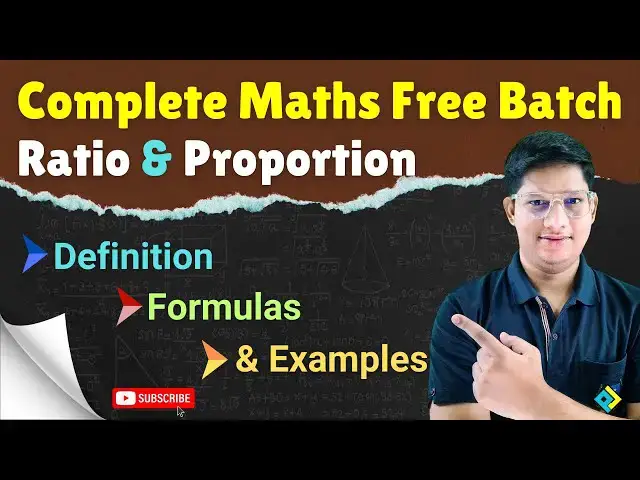 Video thumbnail for Ratio & Proportion / अनुपात और समानुपात Part-1 | Complete Maths By Aman Sir| SSC CGL #ssccgl