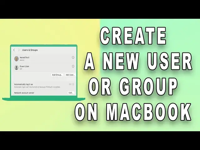 Video thumbnail for How to create a new user or group on MacBook