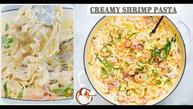 Video thumbnail for Creamy Shrimp Pasta