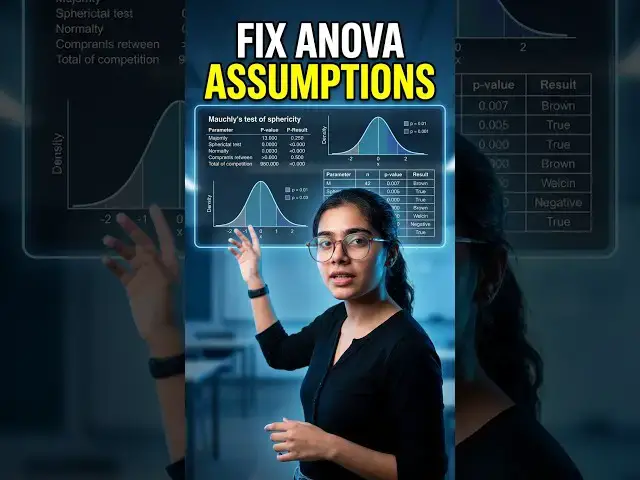 Video thumbnail for Mastering ANOVA Sphericity & Assumption Violations. #biostatistics #shorts