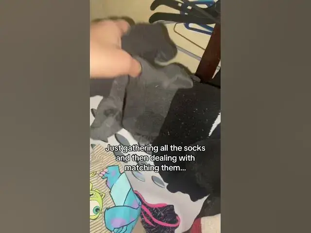 Video thumbnail for So many socks, maybe one match there 😂 #Socks #Laundry #MatchingSocks #Group7 #G7