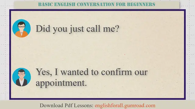 Video thumbnail for Basic English Conversation for Beginners #12